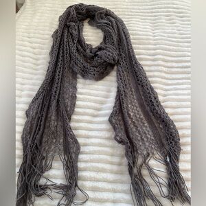 Charlotte Russe Charcoal Gray Knit Scarf